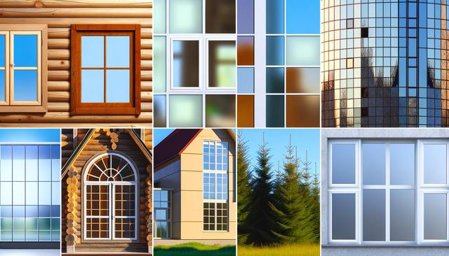 Collage of various windows in different architectural styles.